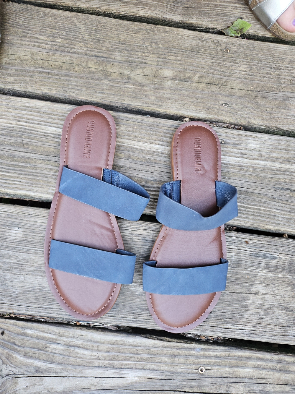 Indigo Rd Double-Strap Leather Slide Sandals New 9.5